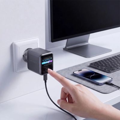 7. Tech-Protect PowerVision NC45W-GaN 1-Port PD 45W Wandladegerät – Dunkelgrau