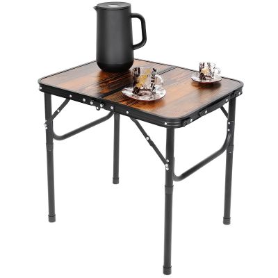 10. Klappbarer Campingtisch 60 x 45 x 25/56 cm, Holz