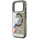 6. BMW M IML Metallknöpfe, dreifarbige Linien, MagSafe-Hülle für iPhone 17 Pro – Grau