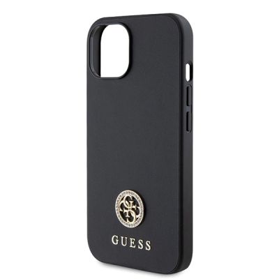 6. Guess GUHCP15MPS4DGPK iPhone 15 Plus 6,7" schwarz/schwarz Hardcase Strass Metall Logo