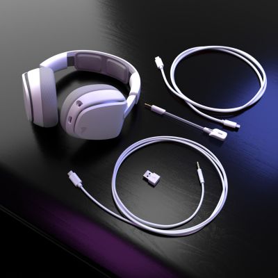 24. Glorious Gaming Glorious GHS Eternal RGB – RGB-Stereo-Gaming-Kopfhörer für PC, PS5, PS4, Switch – Speziell abgestimmte Treiber, abnehmbares Mikrofon, USB-C – Robust und komfortabel für 24/7 – Weiß