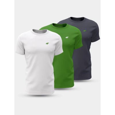 Herren-T-Shirt (3er-Set) 4F 4FWSS26TTSHM4216-90S