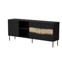 INSERTO 3D1W Kommode 190x40x80 schwarz + LED