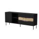 INSERTO 3D1W Kommode 190x40x80 schwarz + LED
