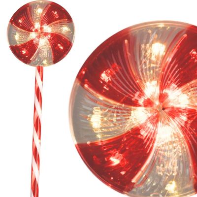 10. LED-Gartendekoration Zucker-Lollis, 3er-Set, warmweiß