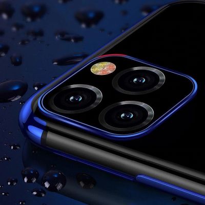 3. Clear Color Case Gel-TPU-Hülle mit Metallic-Rahmen für Samsung Galaxy A33 5G blau