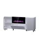 2. PAFOS Kommode mit Elektrokamin 180x42x82 weiß matt