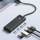 3. Orico PAPW4A-C3 USB-Hub mit 4 Anschlüssen (4x USB-A 3.0, 0,15 m Kabel) – Schwarz