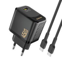 Dudao A28C 45W GaN Wandladegerät + USB-C Kabel - Schwarz
