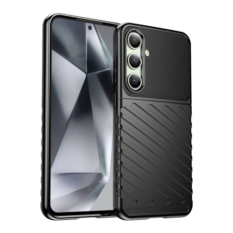 2. Thunder Case Hülle für Samsung Galaxy S24 FE Silikon Panzerhülle - Schwarz