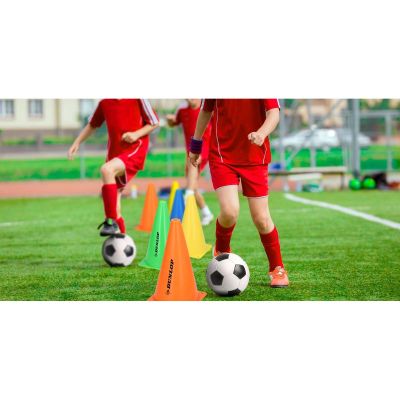 21. Set mit Trainingskegeln, 23 cm hoch, 10 Stück, Dunlop