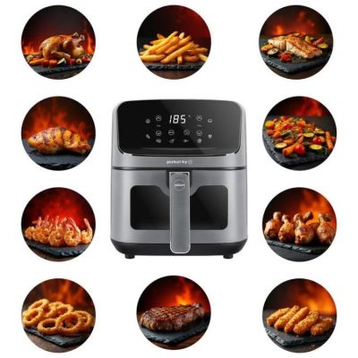 11. ELDOM FETTFREIE FRITTEUSE FR45 FRITELO 1500W TEMPERATURREGELUNG 80-200°C GLASFENSTER IM BEHÄLTER TOUCHSCREEN-BEDIENFELD