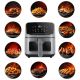 11. ELDOM FETTFREIE FRITTEUSE FR45 FRITELO 1500W TEMPERATURREGELUNG 80-200°C GLASFENSTER IM BEHÄLTER TOUCHSCREEN-BEDIENFELD