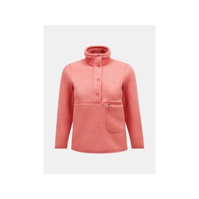 5. Peak Performance W Fleece Snap T Rosa Sweatshirt