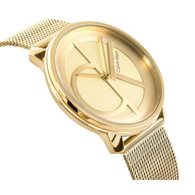 2. CALVIN KLEIN Iconic Mesh Damenuhr 25200034 + Box