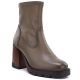 Damen-Ankle-Boots in Khaki mit Blockabsatz, Modell Potocki 12419