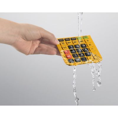 4. CASIO WASSERDICHTER BÜROTASCHENTASCHER WM-320MT-S, 12-stellige Anzeige, abnehmbare Tastatur, 108,5 x 168,5 mm, Schutzart gegen Wasser und Schmutz: IP54