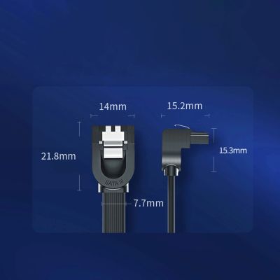 11. Ugreen rechtwinkliges SATA 3.0 Kabel 0,5m schwarz (US217)