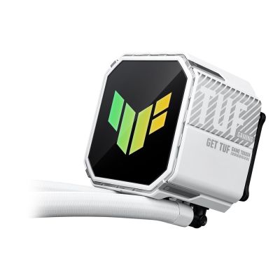 9. ASUS TUF Gaming LC III 360 ARGB White Edition Computergehäuse mit All-in-One-Flüssigkeitskühlung (12 cm)