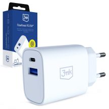 3mk FlowPower 25W 1A1C PD QC4+ Wandladegerät – Weiß