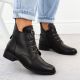 18. Jezzi W JEZ412C isolierte flache Stiefeletten, braun