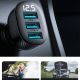 12. Joyroom JR-CCD03 3,4A Kfz-Ladegerät mit Display und 3x USB-A-Anschlüssen – Schwarz