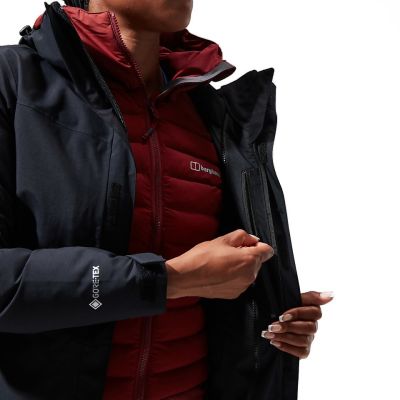 11. Berghaus Hillwalker InterActive Shell Damenjacke mit Membran, Größe S, Schwarz