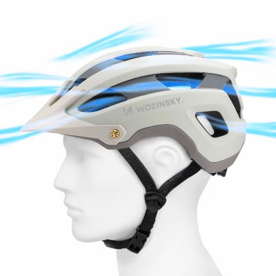 7. Wozinsky MTB-Fahrradhelm mit abnehmbarem Visier, leicht, Größe L – Pastellgrün