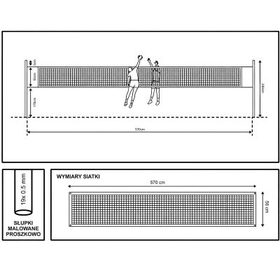 15. Deluxe Volleyballset 570x55x230cm 5in1 Enero