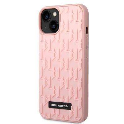 2. Karl Lagerfeld 3D-Monogramm-Hülle für iPhone 14 Plus – Rosa
