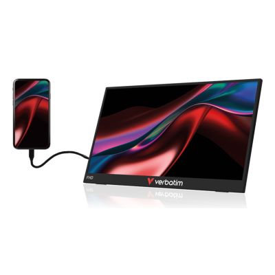 4. Verbatim Tragbarer 15,6" FHD Touch-Monitor, Leicht, Schwarz, 39,6 cm (15,6") LCD, 1920 x 1080 Pixel