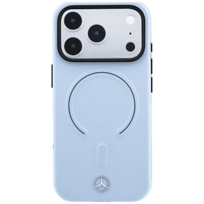 3. Mercedes Leder 3D MagSafe Hülle für iPhone 18 Pro / 17 Pro - Blau