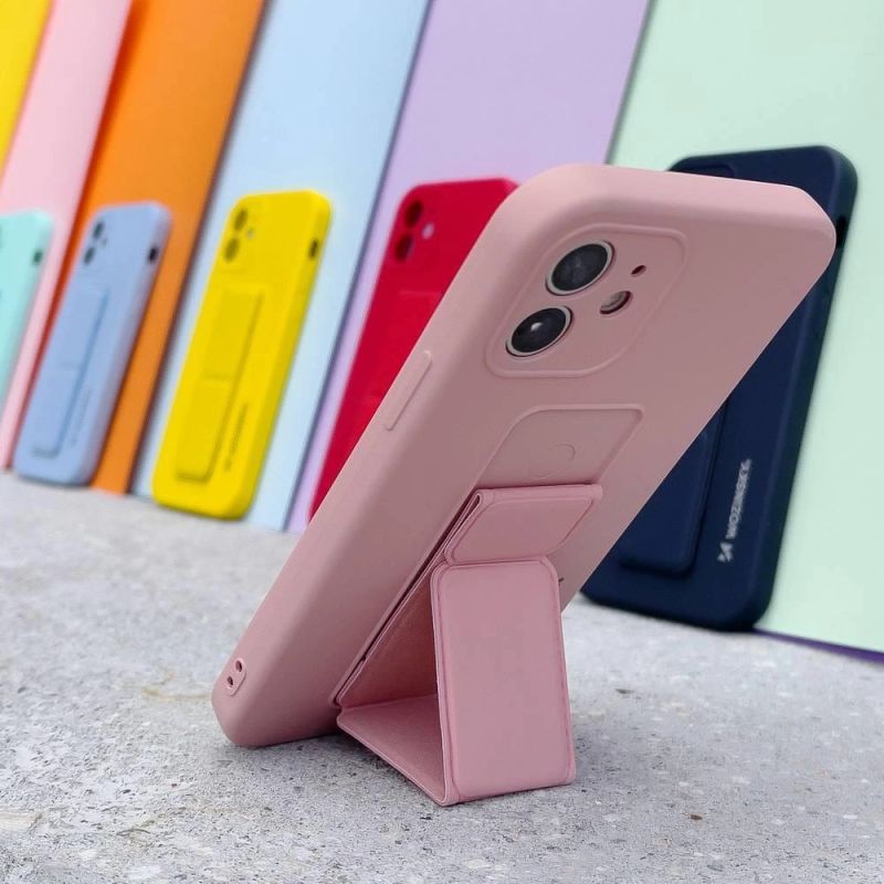 11. Wozinsky Kickstand Case Silikonhülle mit Ständer für Samsung Galaxy A73 rosa