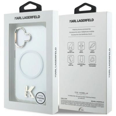 8. Karl Lagerfeld IML K Head Logo MagSafe Hülle für iPhone 17 - Transparent