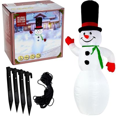 AUFBLASBARER, SELBSTAUFBLASENDER SCHNEEMANN ZEW 150 CM LED