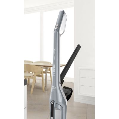 17. Bosch BCH3P210 Akku-/Stielstaubsauger mit integrierter Bürste, beutellos, 0,4 l, netz-/akkubetrieben, schwarz/grau