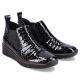 14. Rieker W R474 Schlangenleder Stiefeletten schwarz