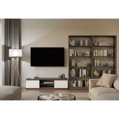 8. Bücherregal 80 cm Anthrazit