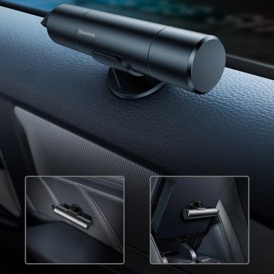 16. Baseus 2 in 1 Auto Sicherheit Fenster Hammer + Sicherheitsgurt Messer grau (CRSFH-0G)