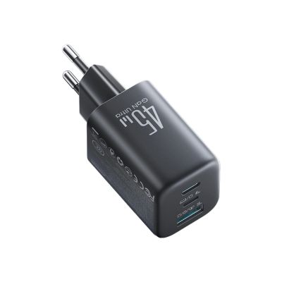 5. Joyroom JR-TO1 GaN 45 USB-C Lightning USB-A Wandladegerät – Schwarz