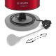 3. Bosch TWK3P424 Wasserkocher 1,7 l 2400 W Grau, Rot