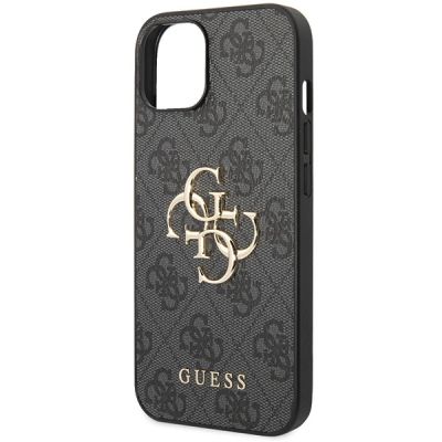 6. Guess 4G Big Metal Logo iPhone 15 Plus Hülle - Grau