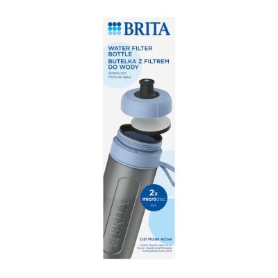 12. Brita Active Filterflasche, Pastellblau, 2 Scheiben