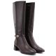 4. Braune Damen-Lederstiefel mit hohem Absatz, Sergio Leone KZ-31-S