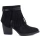 Damen-Cowboystiefel mit Fransen, gefüttert, schwarz, M.Daszyński