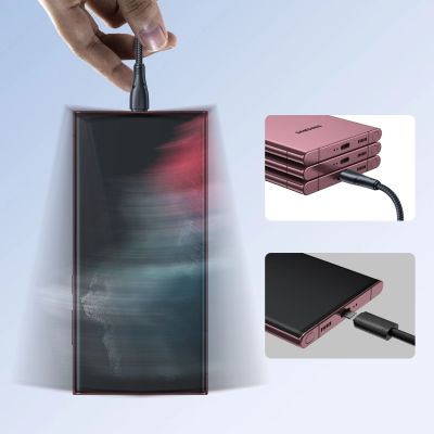 12. Joyroom Surpass Series A11 USB-A / USB-C 3A Kabel 1,2 m - Schwarz