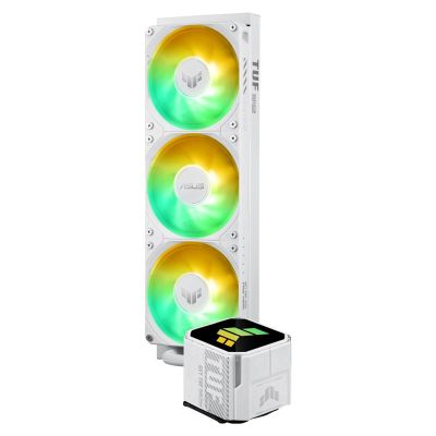 6. ASUS TUF Gaming LC III 360 ARGB White Edition Computergehäuse mit All-in-One-Flüssigkeitskühlung (12 cm)