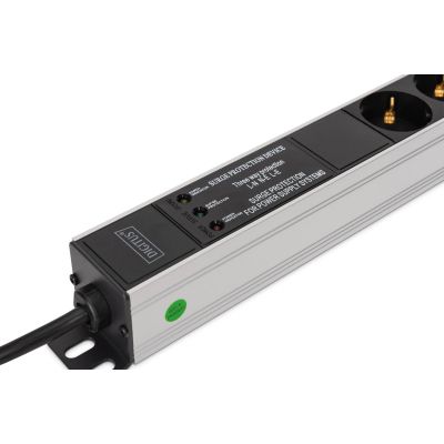7. Digitus DN-95438 PDU 9-fach Steckdose 1HE Schwarz, Silber