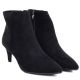 4. Gefütterte Damen-Ankle-Boots mit niedrigem Absatz, Wildleder, schwarz, Sergio Leone BT-65