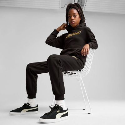4. Puma ESS+ Script Känguru-Sweatshirt für Mädchen